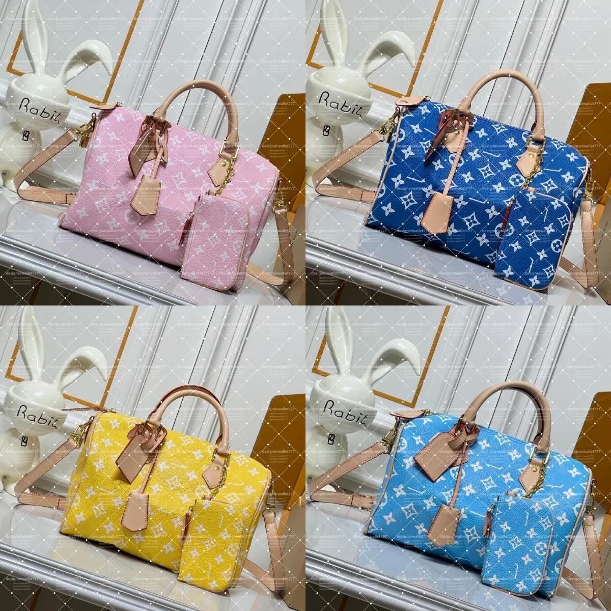 Luxury Women's Designer Tote Bag with Metal Plate and Chain Detail - 10A TOP Soft 30 Lucky Teddy P9 Travel Handbag with Wallet and Mirror